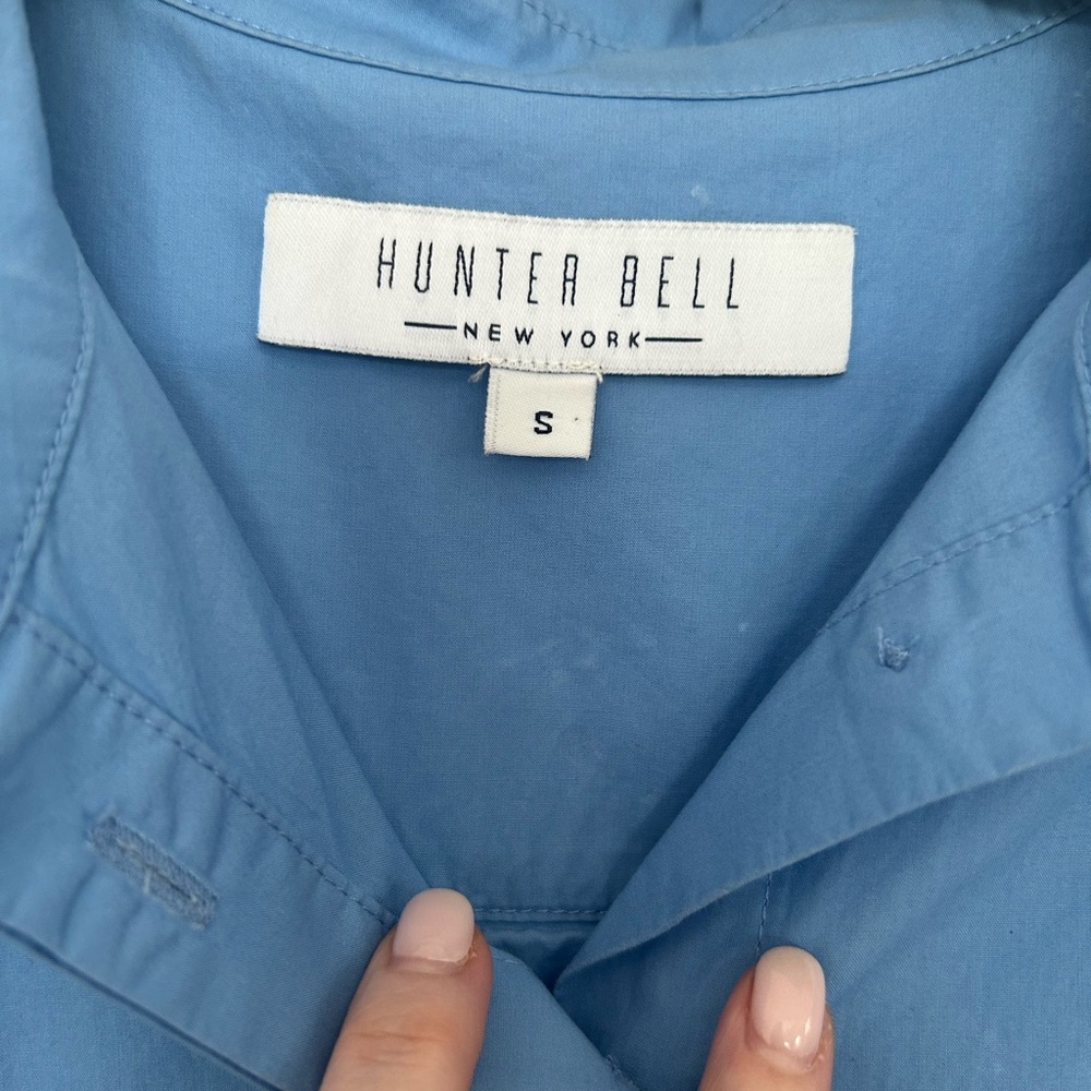 Hunter Bell Sky Blue Mini Dress with Puff Sleeves - Picture 5 of 7